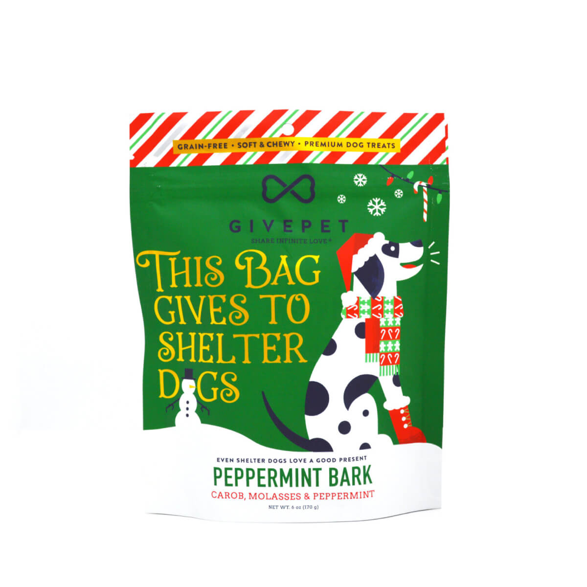 Peppermint Bark Holiday Dog Treats
