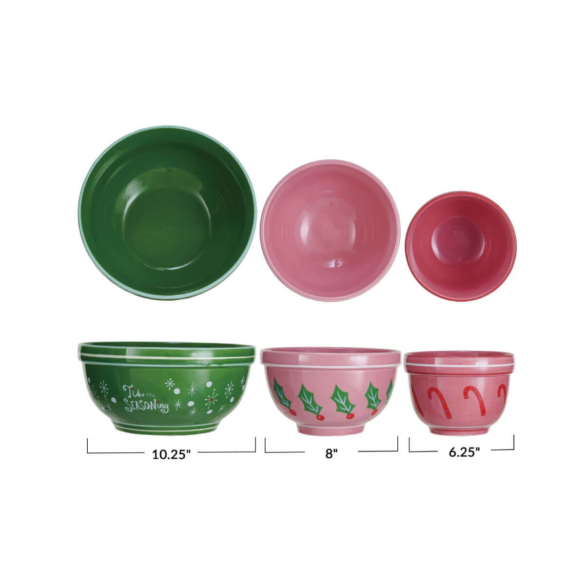 Holiday Nesting Mixing Bowl Set