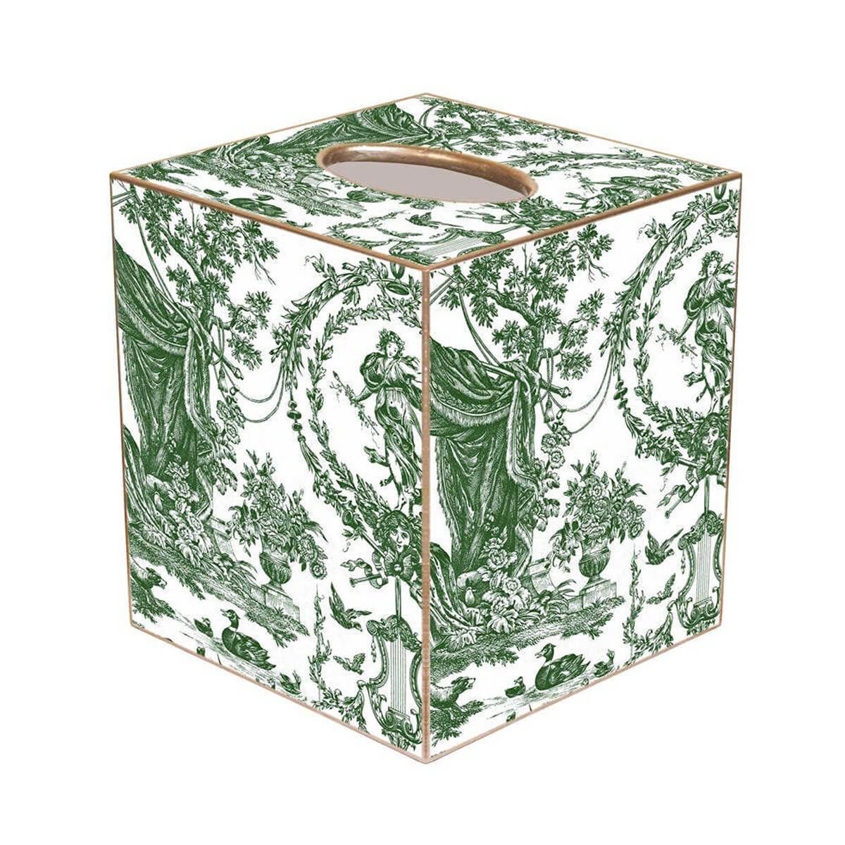 Hunter Green Toile Paper Mache Tissue Box Cover front | MILK MONEY milkmoney.co | Home decor online, Modern home decor, Luxury home furnishings, Best home decor, Home accessories for sale, Living room furniture sets, Kitchen decor ideas, Wall art for home, Bathroom accessories, Vintage home decor, Minimalist home decor