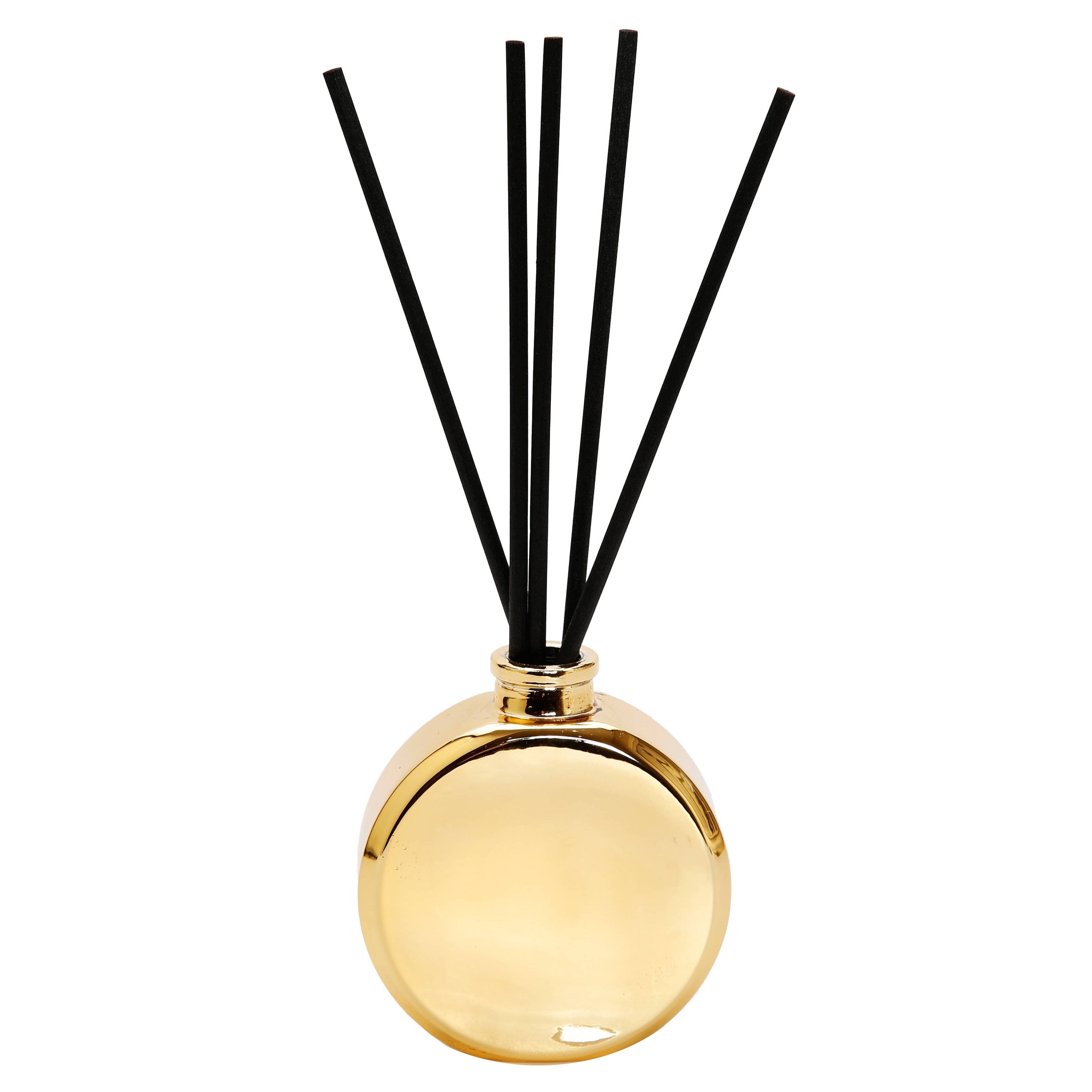 Iris & Rose Porcelain Flower Diffuser front gold | MILK MONEY milkmoney.co | white elephant gift ideas, gift, mother's day gift ideas, white elephant gift, gift shops near me, cute home decor, mother's day gift, cute home accents, handmade in USA, elegant home decor