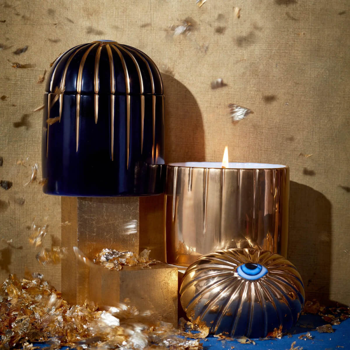 L'Objet Lito Or Candle gold lifestyle | MILK MONEY milkmoney.co | soy wax candles, small candles. natural candles, organic candles, scented soy candles, concrete candle, hand poured candles, hand poured soy candles, cement candle, hand poured soy wax candles, scented hand poured candles, hand poured scented candles