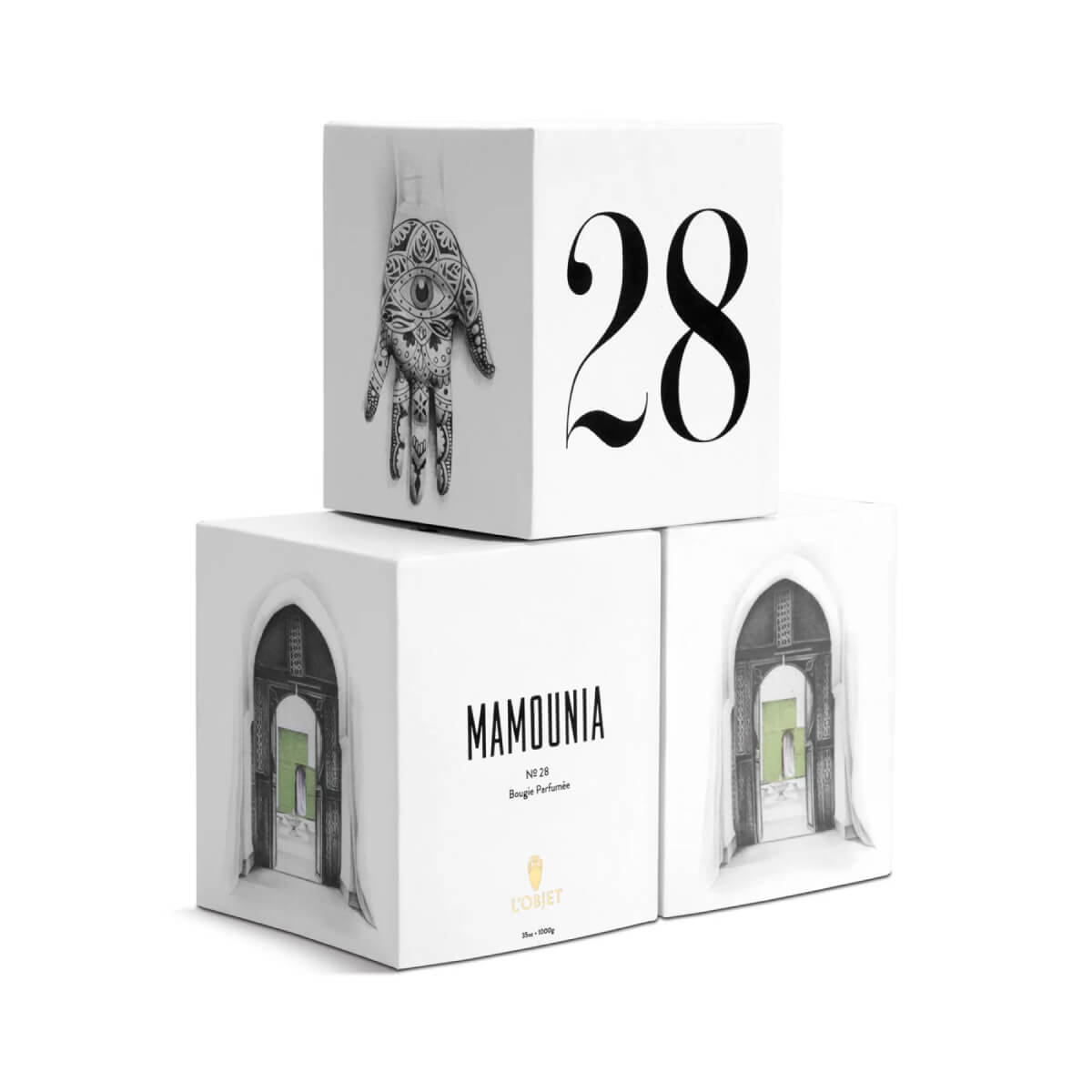 L'Objet Mamounia No.28 Candle - 3 Wick set | MILK MONEY milkmoney.co | white elephant gift ideas, gift, mother's day gift ideas, white elephant gift, gift shops near me, cute home decor, mother's day gift, cute home accents, handmade in USA, elegant home decor