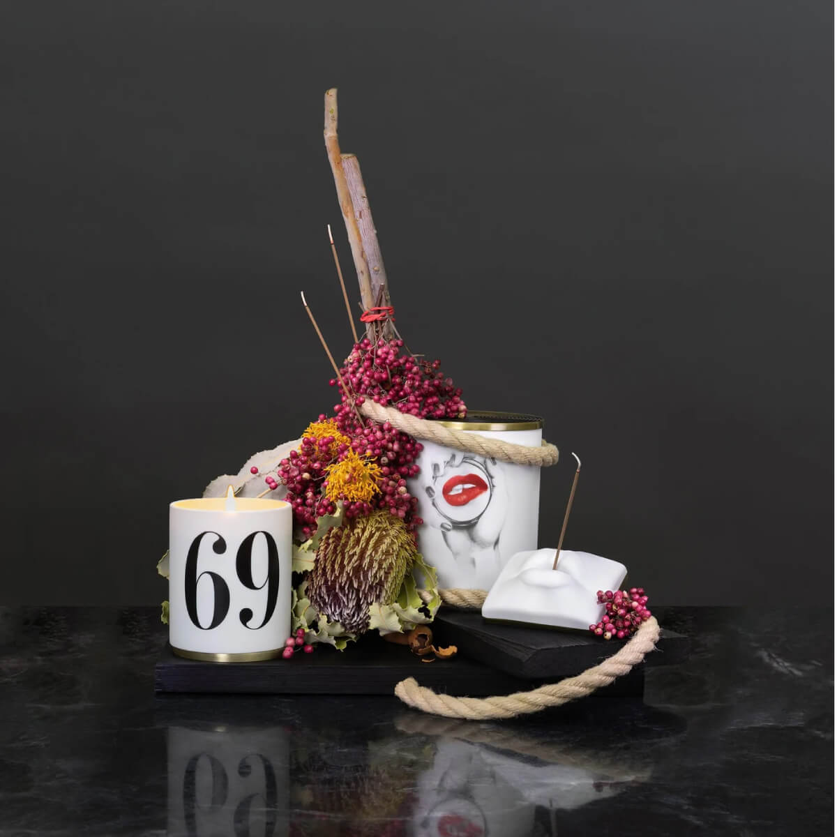 L'Objet Oh Mon Dieu No.69 Candle - 3 Wick lifestyle | MILK MONEY milkmoney.co | white elephant gift ideas, gift, mother's day gift ideas, white elephant gift, gift shops near me, cute home decor, mother's day gift, cute home accents, handmade in USA, elegant home decor