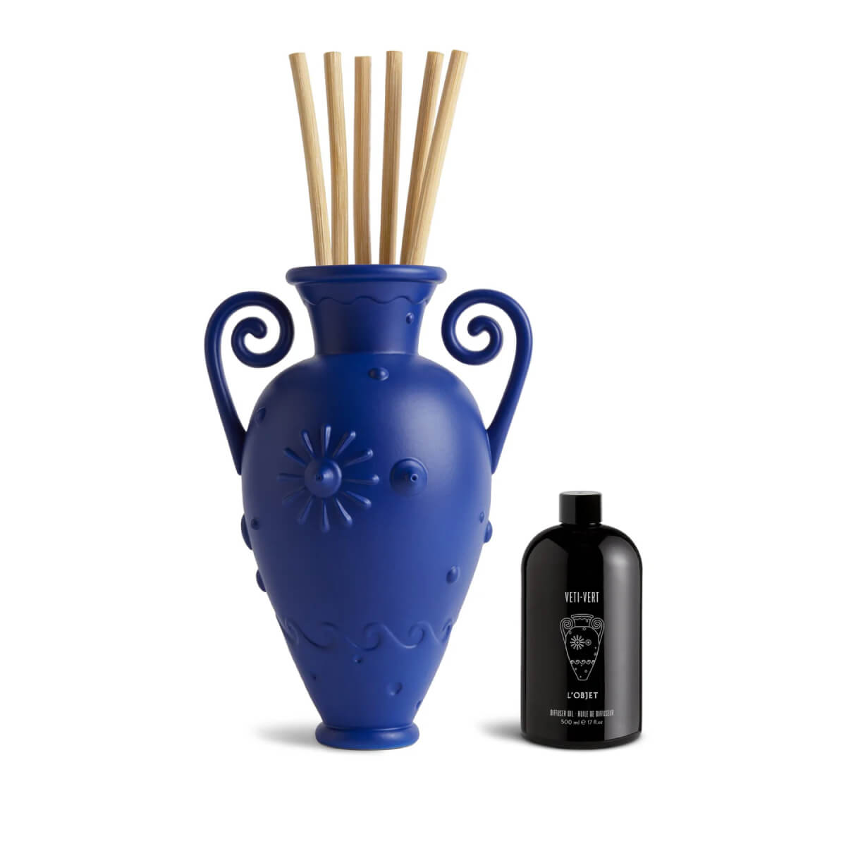 L'Objet Pantheon Orpheus Amphora + Veti-Vert Diffuser Set front | MILK MONEY milkmoney.co | white elephant gift ideas, gift, mother's day gift ideas, white elephant gift, gift shops near me, cute home decor, mother's day gift, cute home accents, handmade in USA, elegant home decor, luxury home, luxury gifts