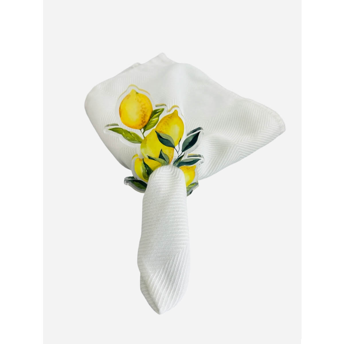 Lemon Tree Acrylic Napkin Ring Set of 4