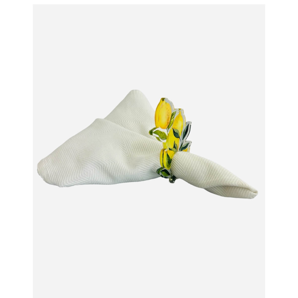 Lemon Tree Acrylic Napkin Ring Set front | MILK MONEY milkmoney.co | Home decor online, Modern home decor, Luxury home furnishings, Best home decor, Home accessories for sale, Living room furniture sets, Kitchen decor ideas, Wall art for home, Bathroom accessories, Vintage home decor, Minimalist home decor