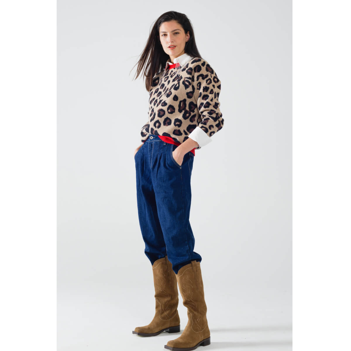 Leopard Crew Neck Sweater