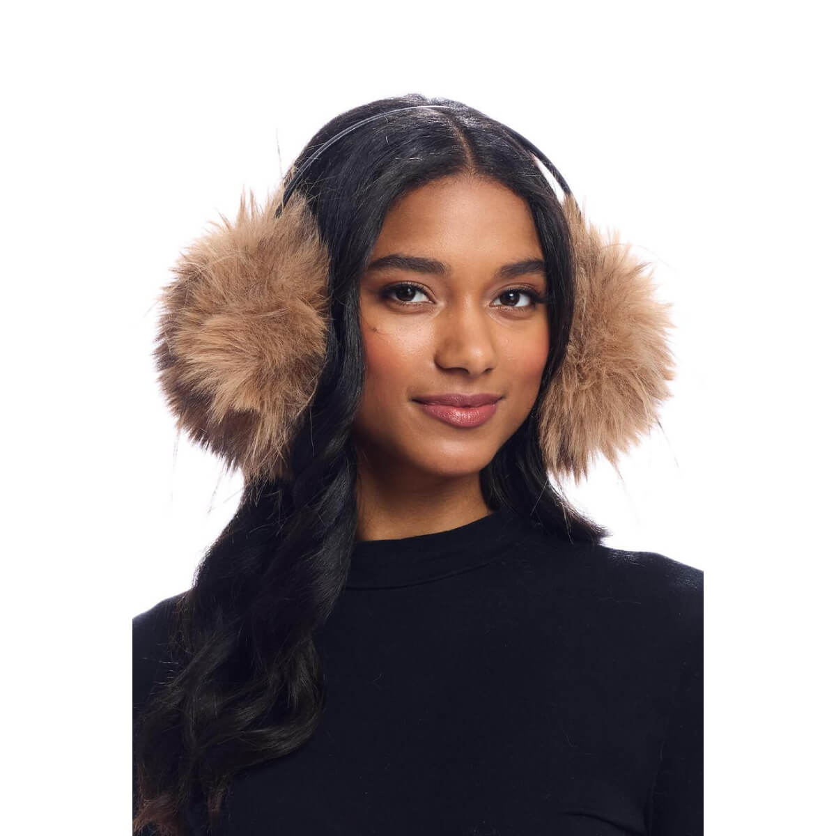Leopard Faux Fur Earmuffs front | MILK MONEY milkmoney.co | women's accessories. cute accessories. trendy accessories. cute accessories for girls. ladies accessories. women's fashion accessories.