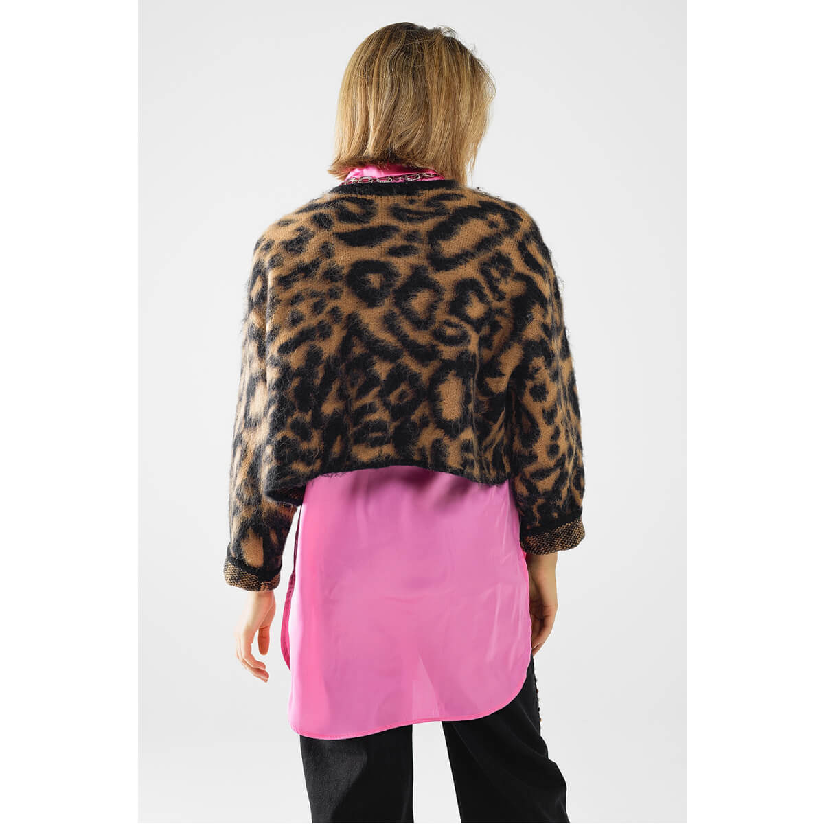 Leopard Print Fuzzy Sweater