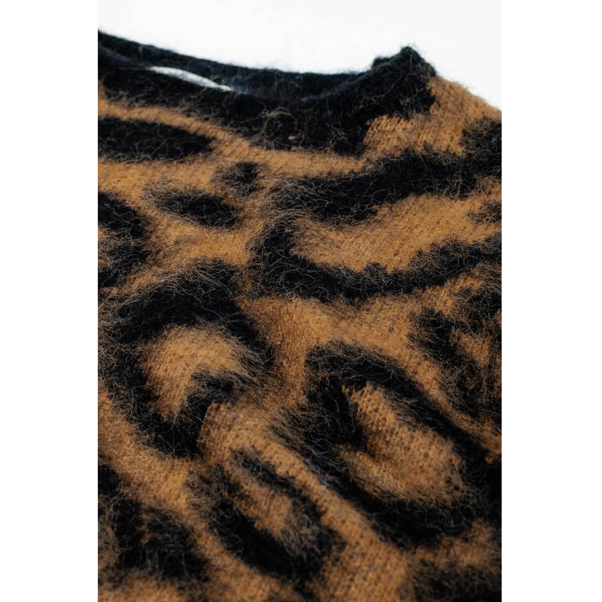 Leopard Print Fuzzy Sweater