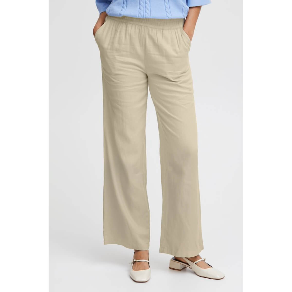 Linen Trousers khaki front | MILK MONEY milkmoney.co | cute clothes for women. womens online clothing. trendy online clothing stores. womens casual clothing online. trendy clothes online. trendy women's clothing online. ladies online clothing stores. trendy women's clothing stores. cute female clothes.