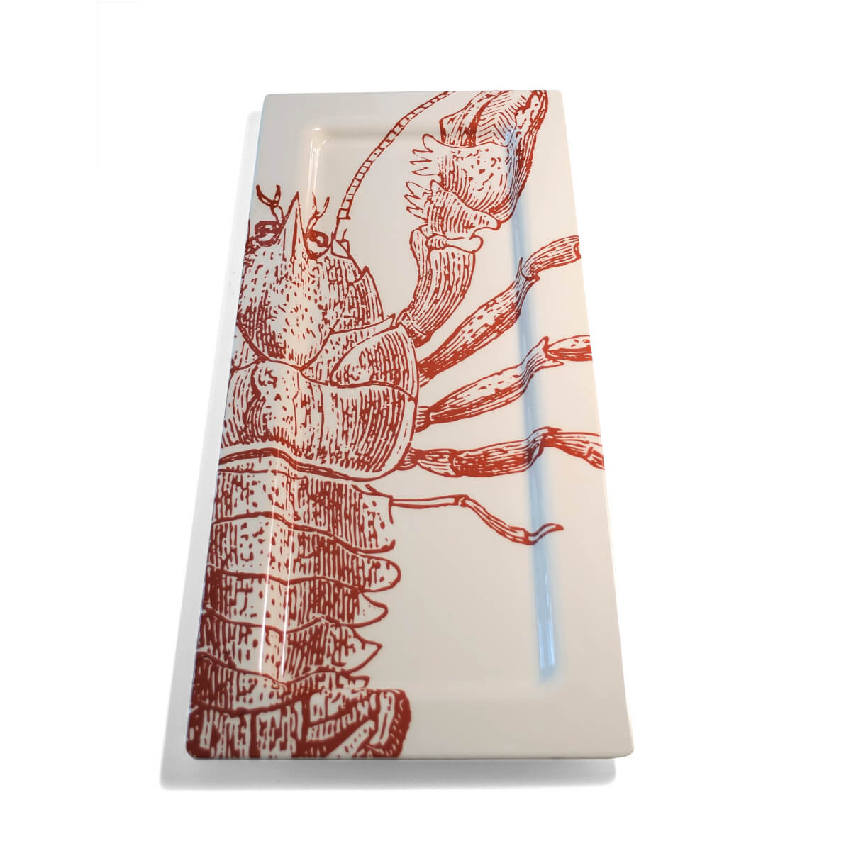 Lobster Rectangle X-Large Melamine Platter red front | MILK MONEY milkmoney.co | white elephant gift ideas, gift, mother's day gift ideas, white elephant gift, gift shops near me, cute home decor, mother's day gift, cute home accents, handmade in USA, elegant home decor
