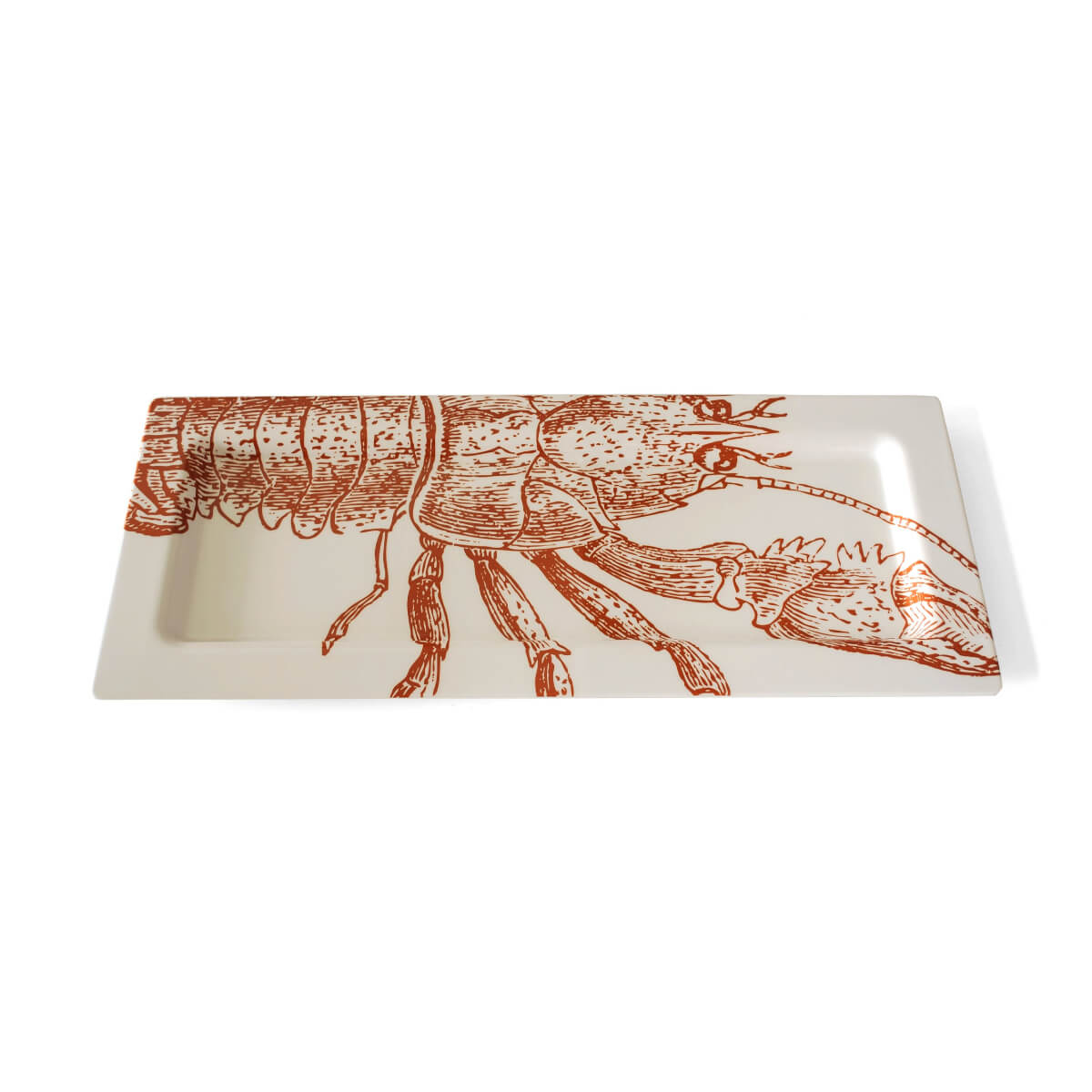 Lobster Rectangle X-Large Melamine Platter red front | MILK MONEY milkmoney.co | white elephant gift ideas, gift, mother's day gift ideas, white elephant gift, gift shops near me, cute home decor, mother's day gift, cute home accents, handmade in USA, elegant home decor