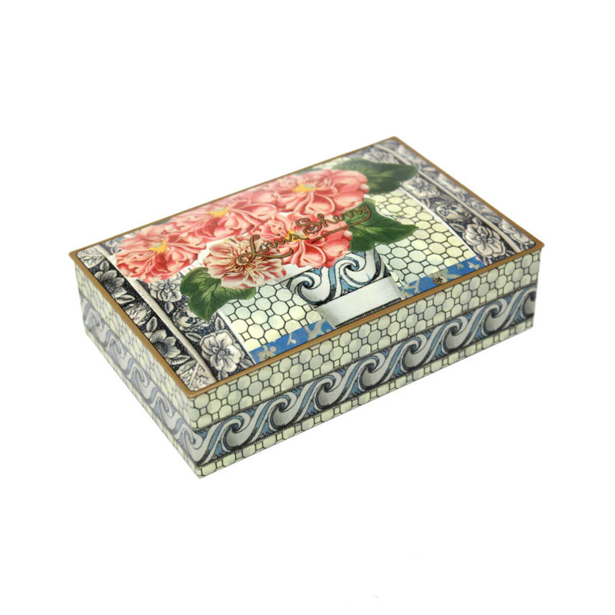 Louis Sherry Chocolates Pink Flower by John Derian front | MILK MONEY milkmoney.co | white elephant gift ideas, gift, mother's day gift ideas, white elephant gift, gift shops near me