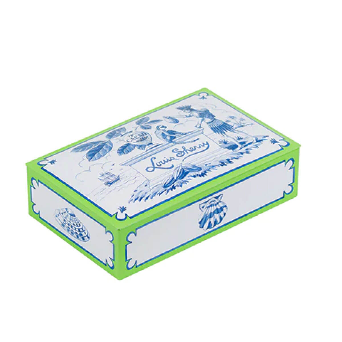 Louis Sherry Chocolates West Indies by Harrison Howard front | MILK MONEY milkmoney.co | white elephant gift ideas, gift, mother's day gift ideas, white elephant gift, gift shops near me