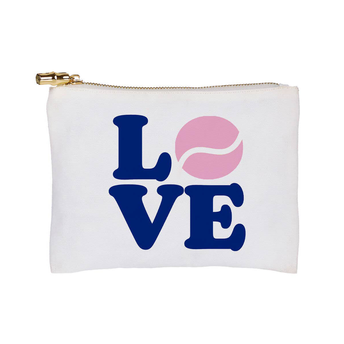 Love Tennis Zipper Pouch