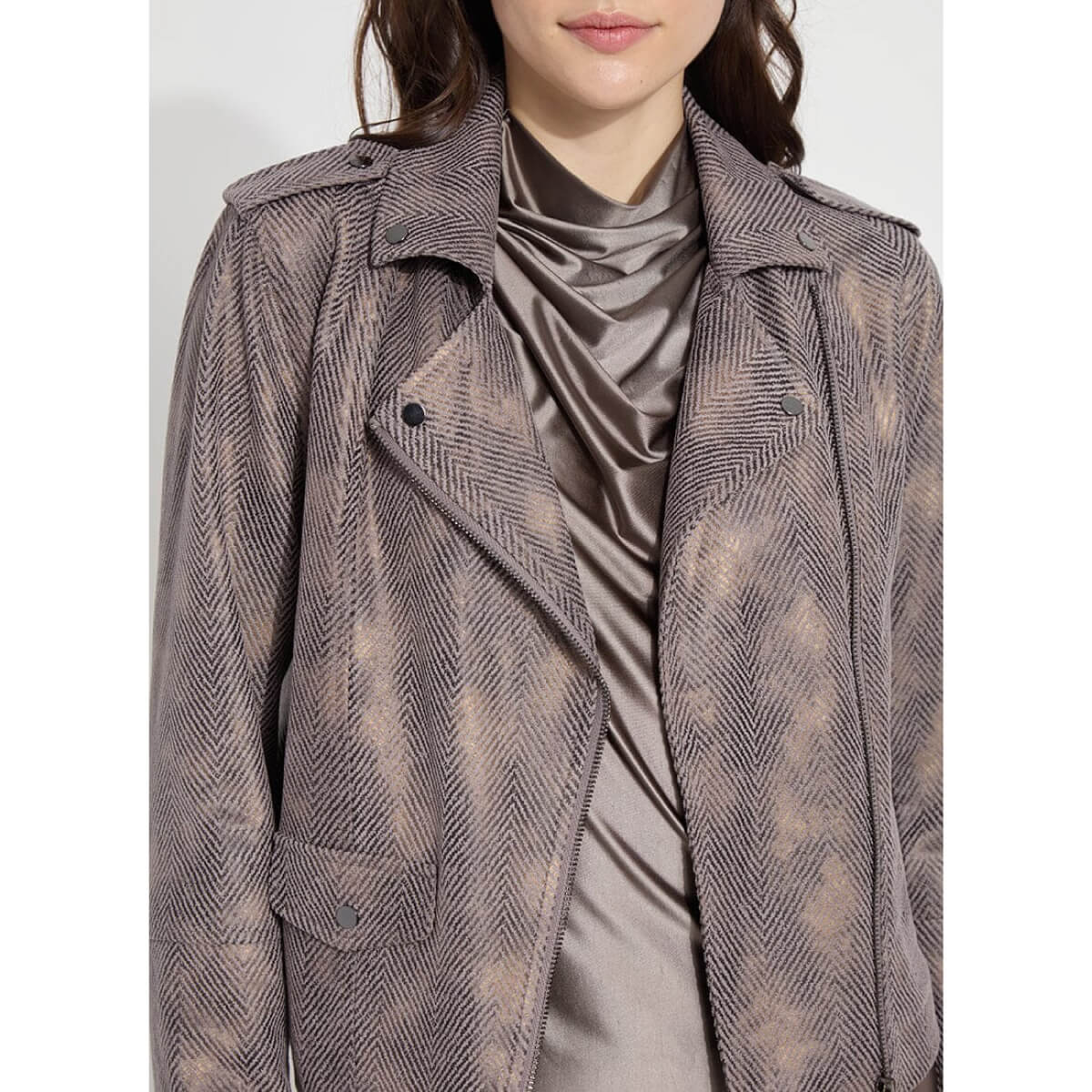 Lysse Amelia Moto Jacket ash grey front | MILK MONEY milkmoney.co | cute jackets for women. cute coats. cool jackets for women. stylish jackets for women. trendy jackets for women. trendy womens coats.