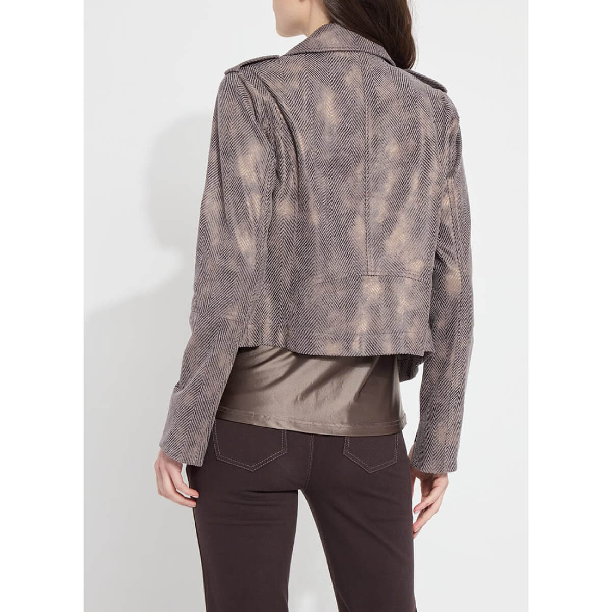 Lysse Amelia Moto Jacket ash grey back | MILK MONEY milkmoney.co | cute jackets for women. cute coats. cool jackets for women. stylish jackets for women. trendy jackets for women. trendy womens coats.