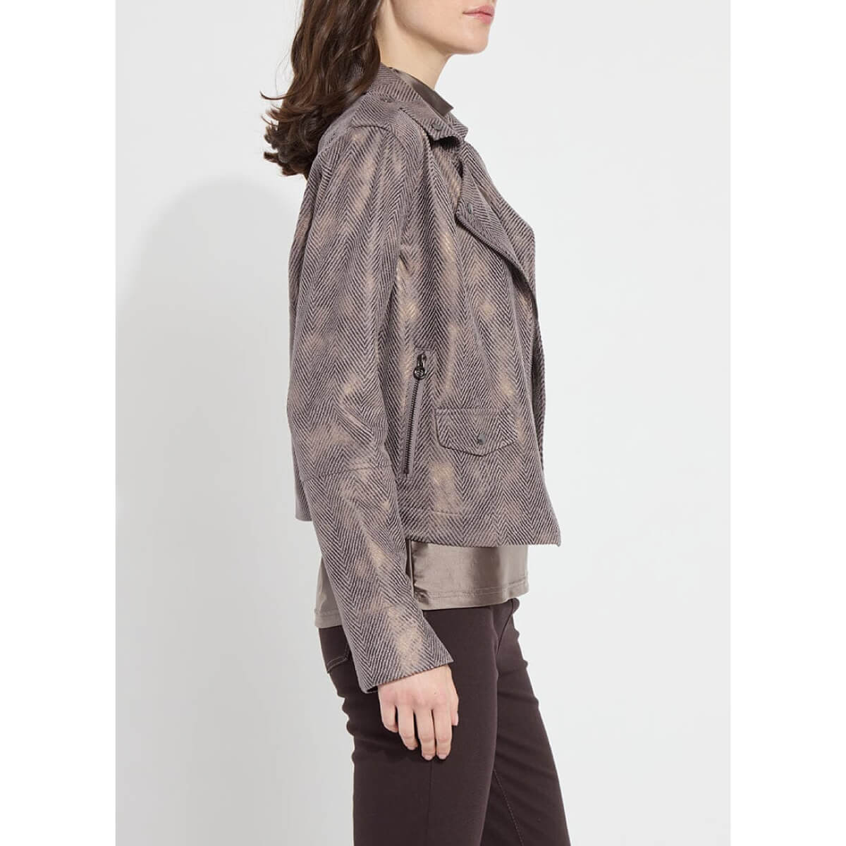 Lysse Amelia Moto Jacket ash grey side | MILK MONEY milkmoney.co | cute jackets for women. cute coats. cool jackets for women. stylish jackets for women. trendy jackets for women. trendy womens coats.