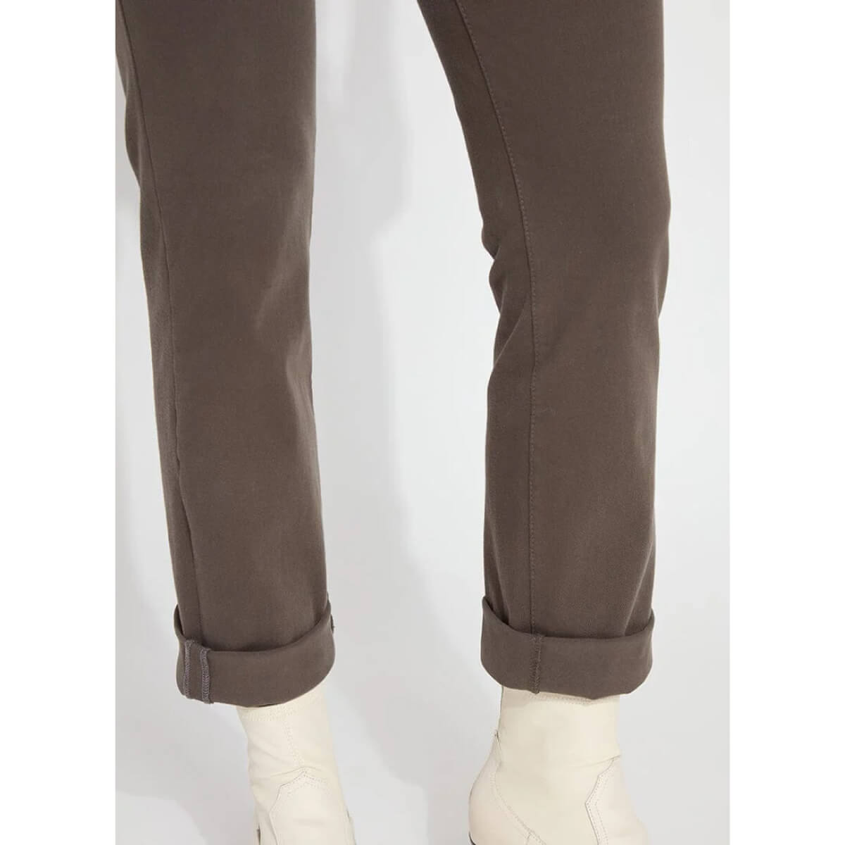 Lysse Boyfriend Denim Pant pewter green detail | MILK MONEY milkmoney.co | cute pants for women. cute trendy pants.