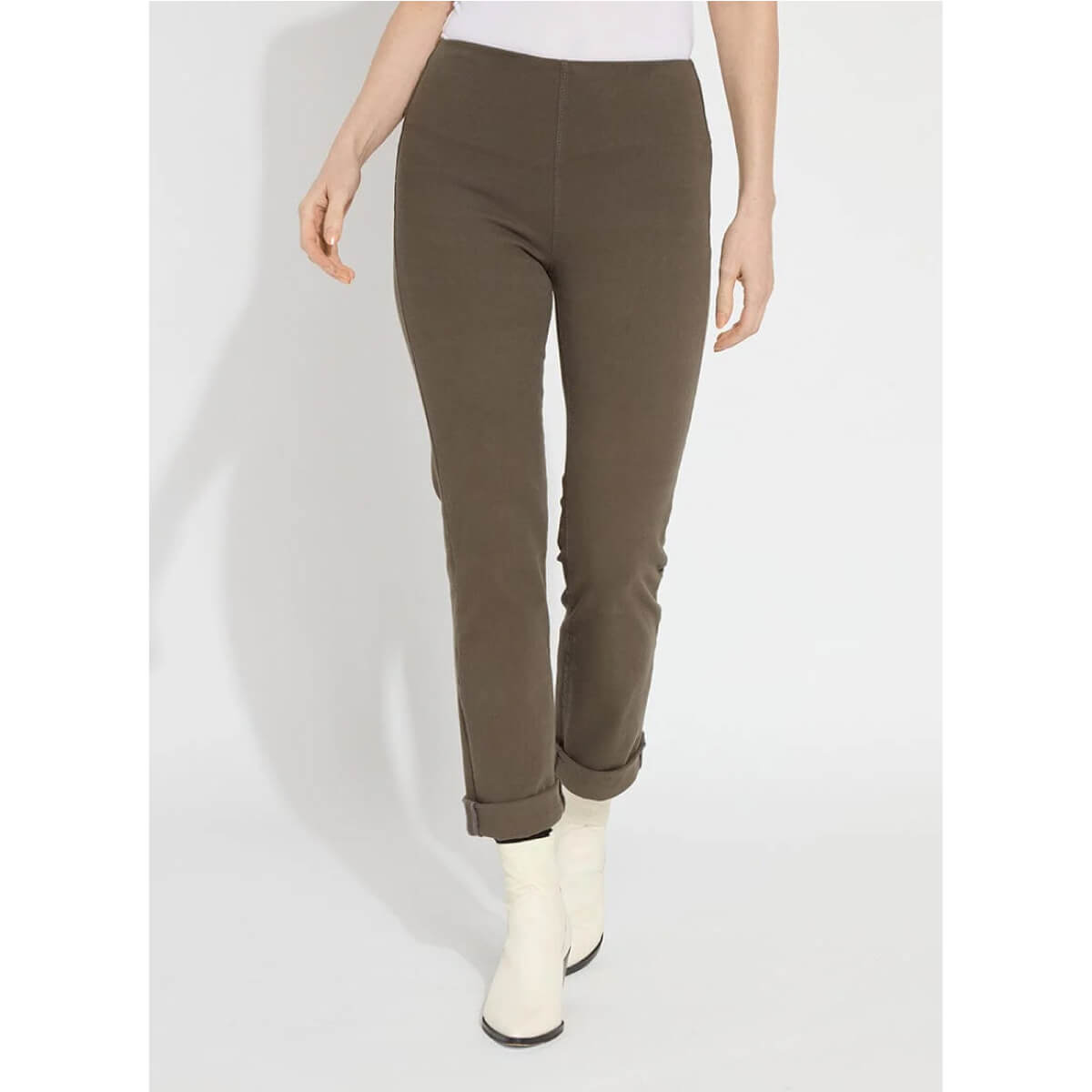 Lysse Boyfriend Denim Pant pewter green front | MILK MONEY milkmoney.co | cute pants for women. cute trendy pants.