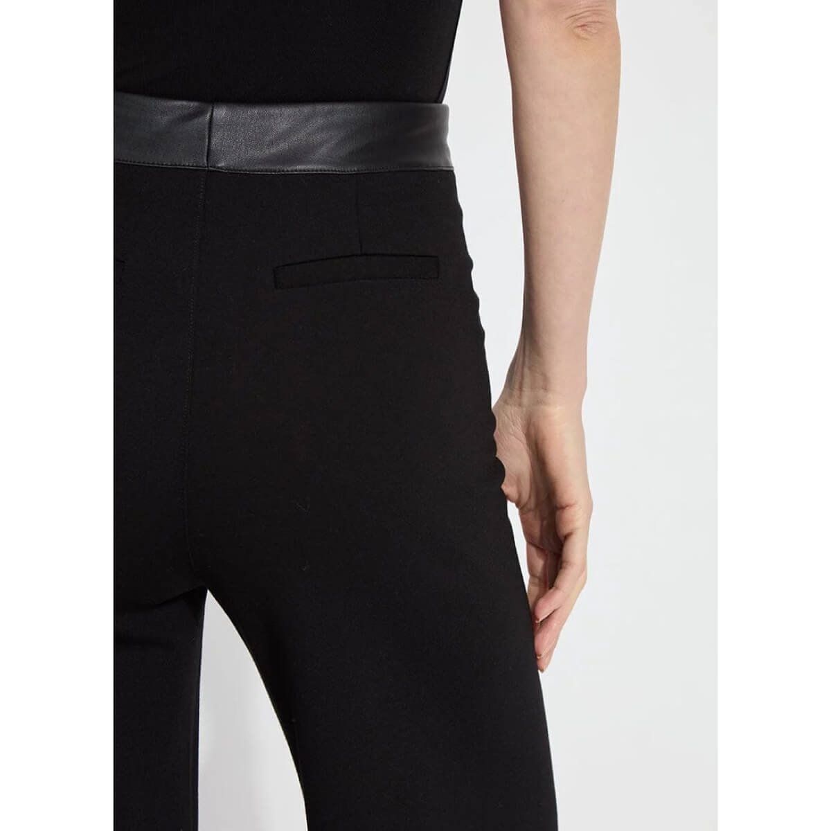 Lysse Denver Wide Leg Ponte Pant black front detail | MILK MONEY milkmoney.co | cute pants for women. cute trendy pants.