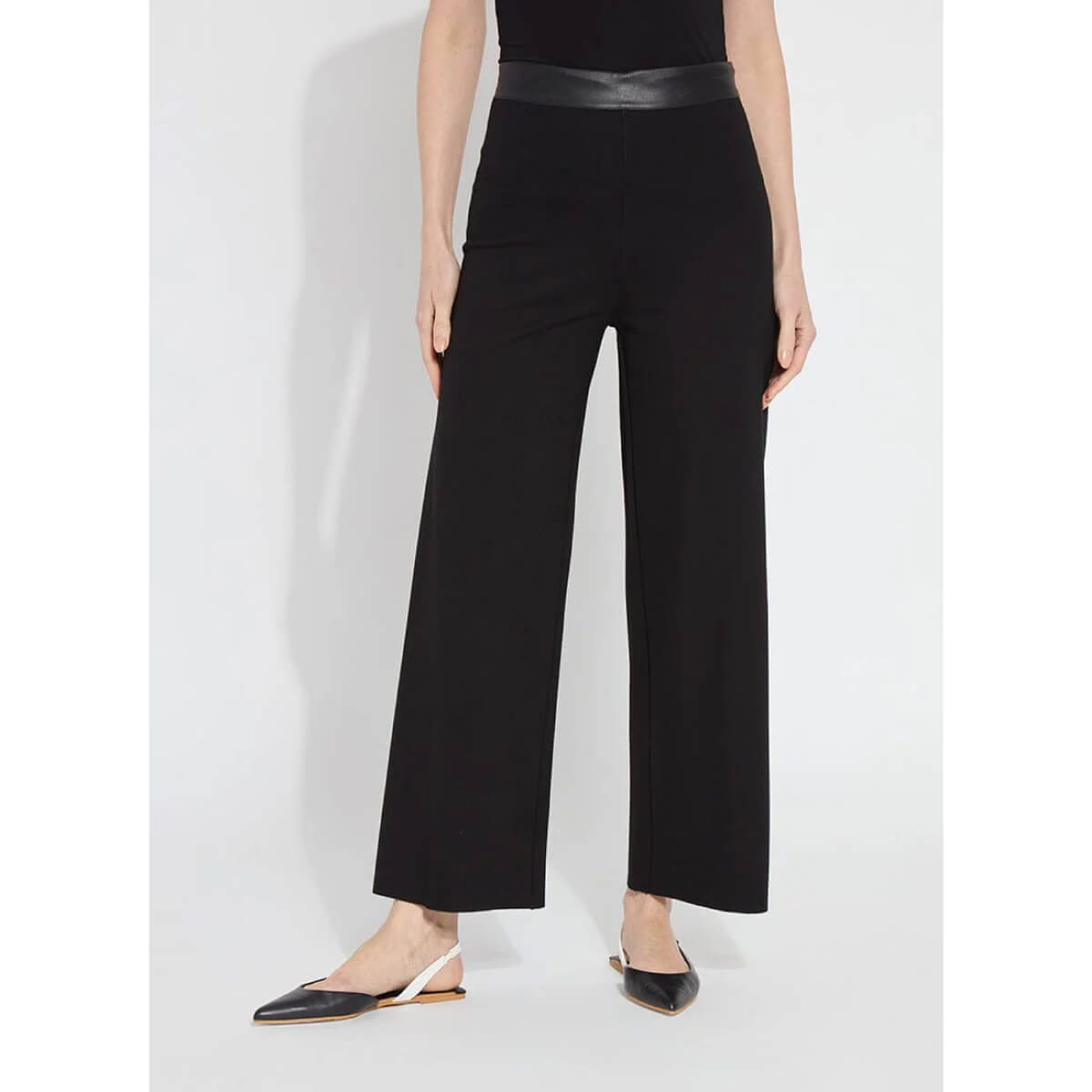 Lysse Denver Wide Leg Ponte Pant black front | MILK MONEY milkmoney.co | cute pants for women. cute trendy pants.