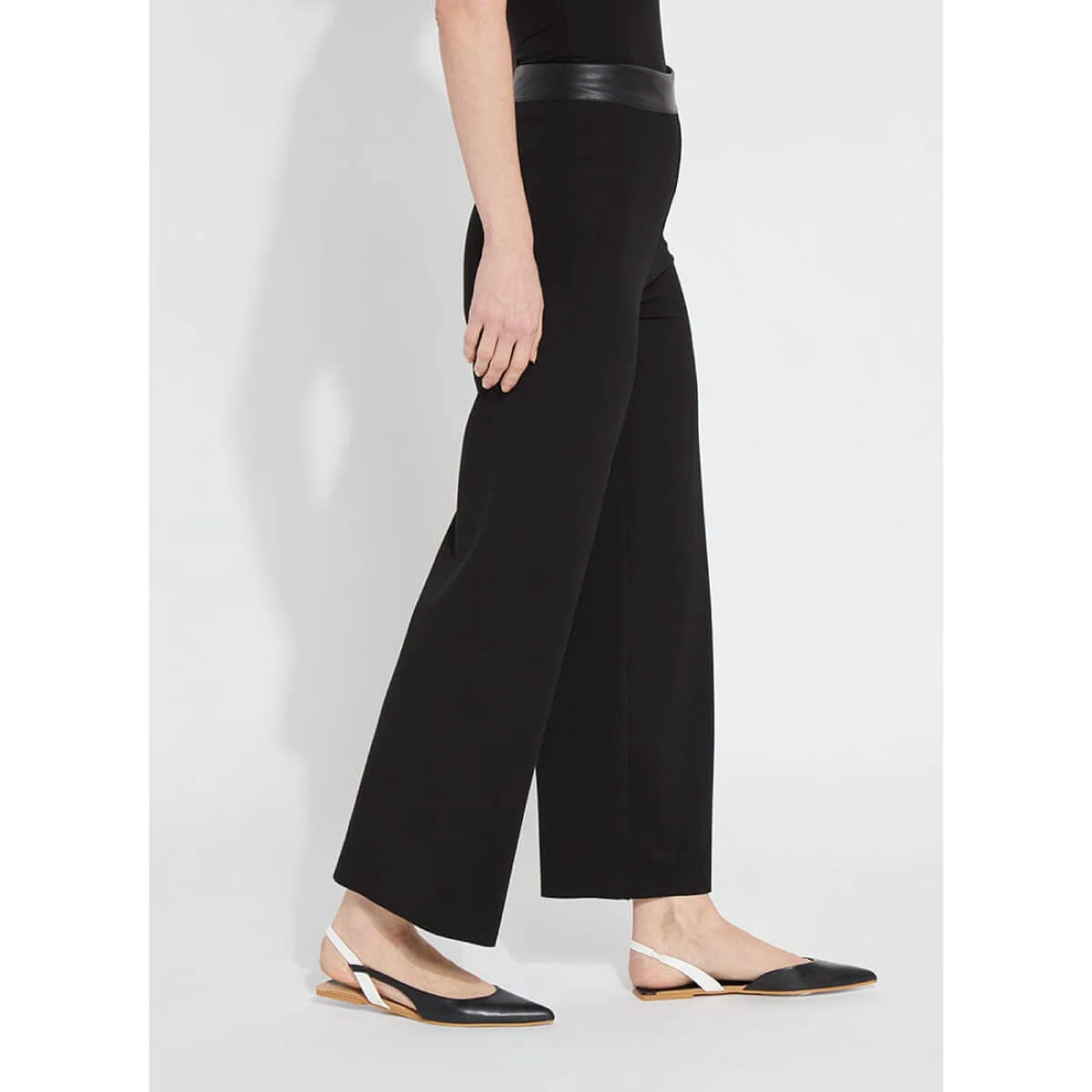 Lysse Denver Wide Leg Ponte Pant black side | MILK MONEY milkmoney.co | cute pants for women. cute trendy pants.