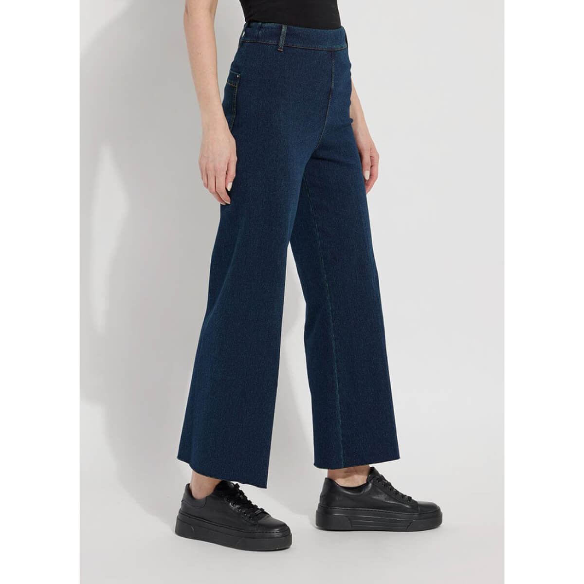 Lysse Erin Wide Leg Denim Pants blue side | MILK MONEY milkmoney.co | cute pants for women. cute trendy pants.