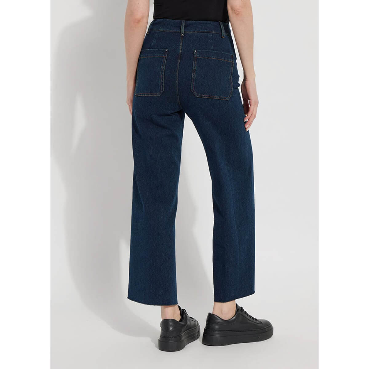 Lysse Erin Wide Leg Denim Pants blue back | MILK MONEY milkmoney.co | cute pants for women. cute trendy pants.