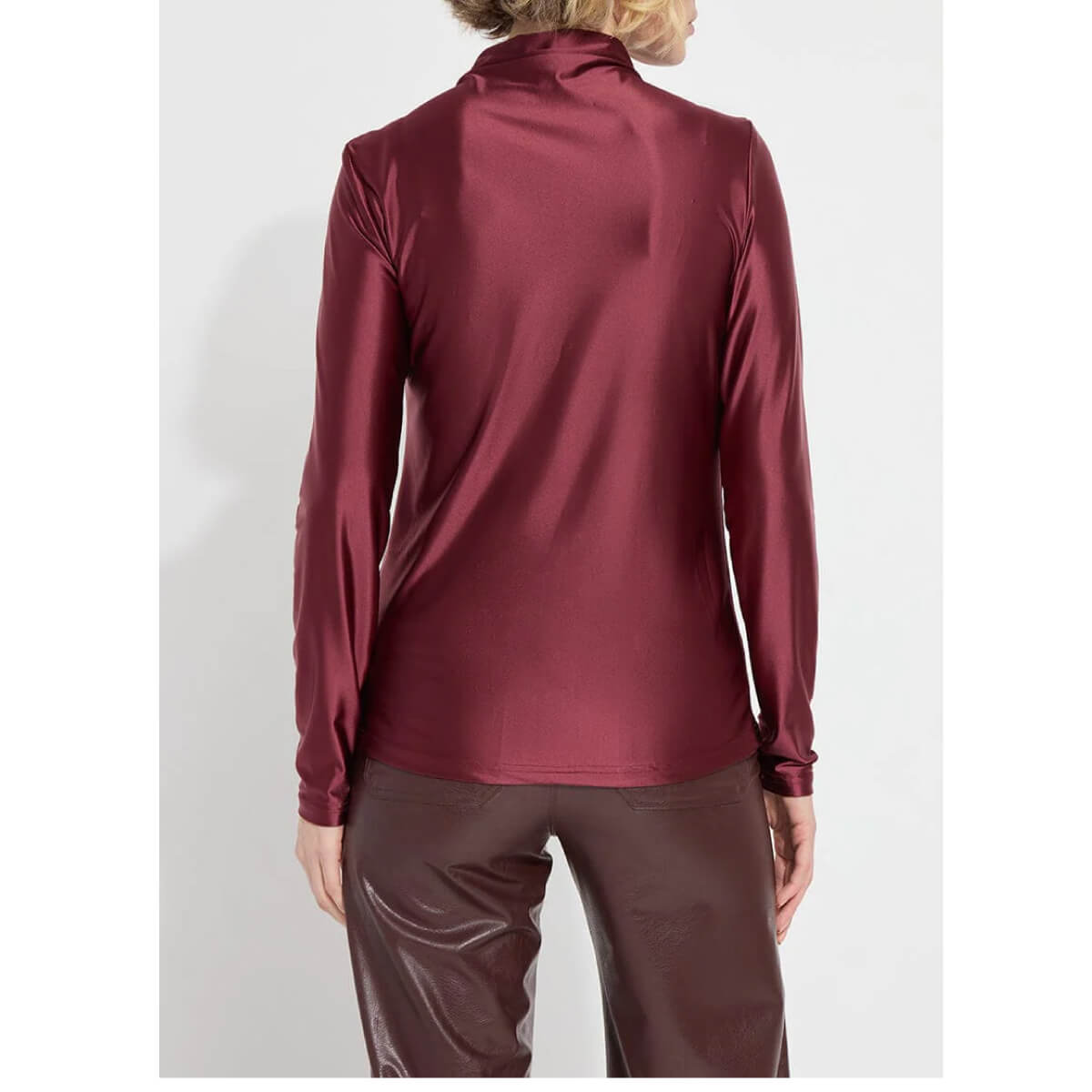 Lysse Shalom Satin Jersey maroon back | MILK MONEY milkmoney.co | cute tops for women. trendy tops for women. cute blouses for women. stylish tops for women. pretty womens tops.