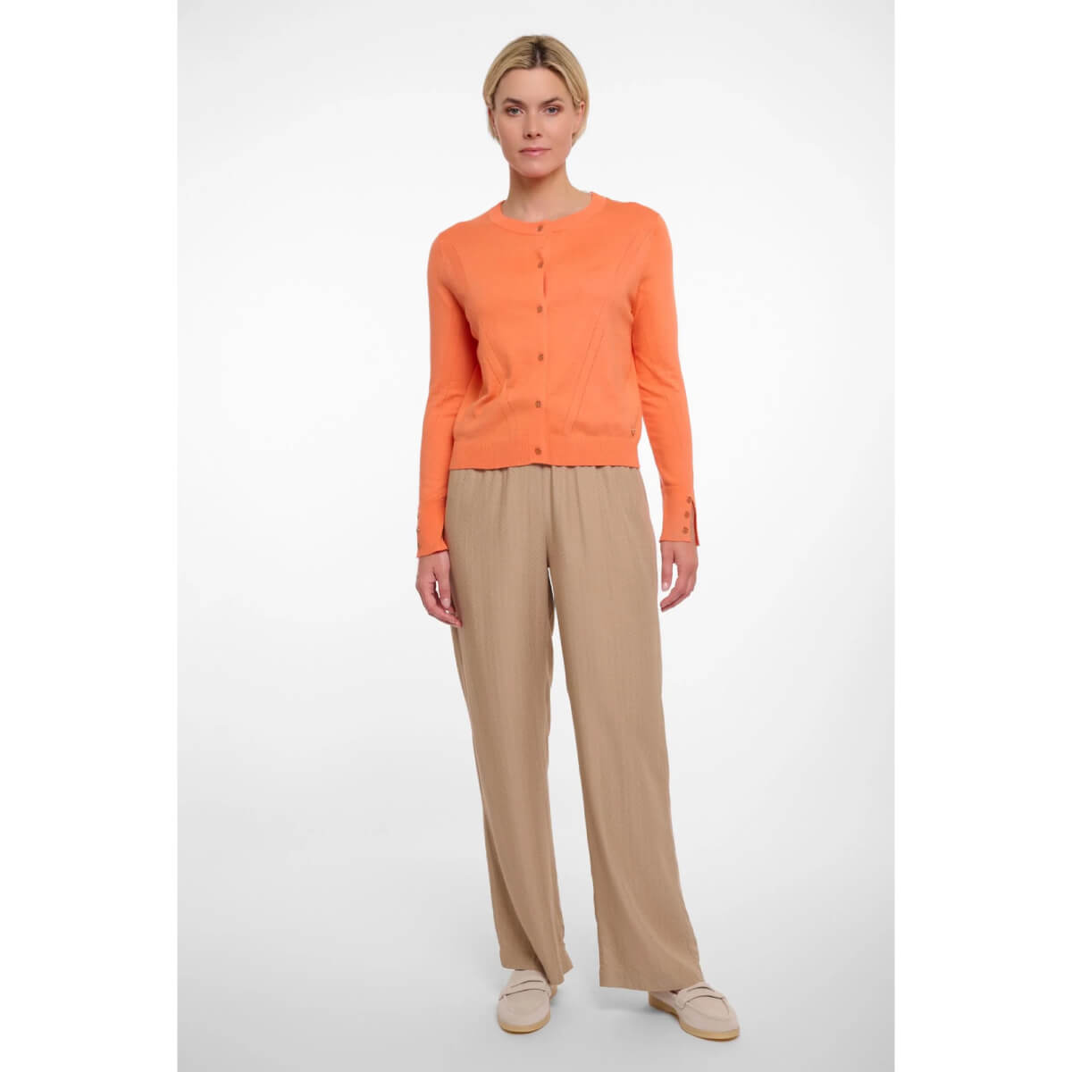 Nina Cardigan orange front | MILK MONEY milkmoney.co | cute tops for women. trendy tops for women. cute blouses for women. stylish tops for women. pretty womens tops.