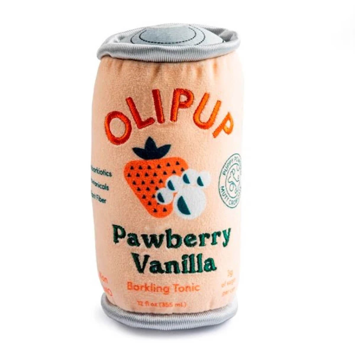 Olipup Pawberry Vanilla Plush Dog Toy front