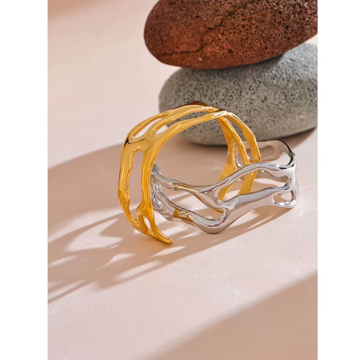 Open Cut-Out Cuff Bracelet gold | MILK MONEY milkmoney.co | cute bracelets. cool bracelets. beach bracelets. bracelet packs. cute cheap bracelets. cute simple bracelets. cute bracelets with beads. cute women's bracelets.