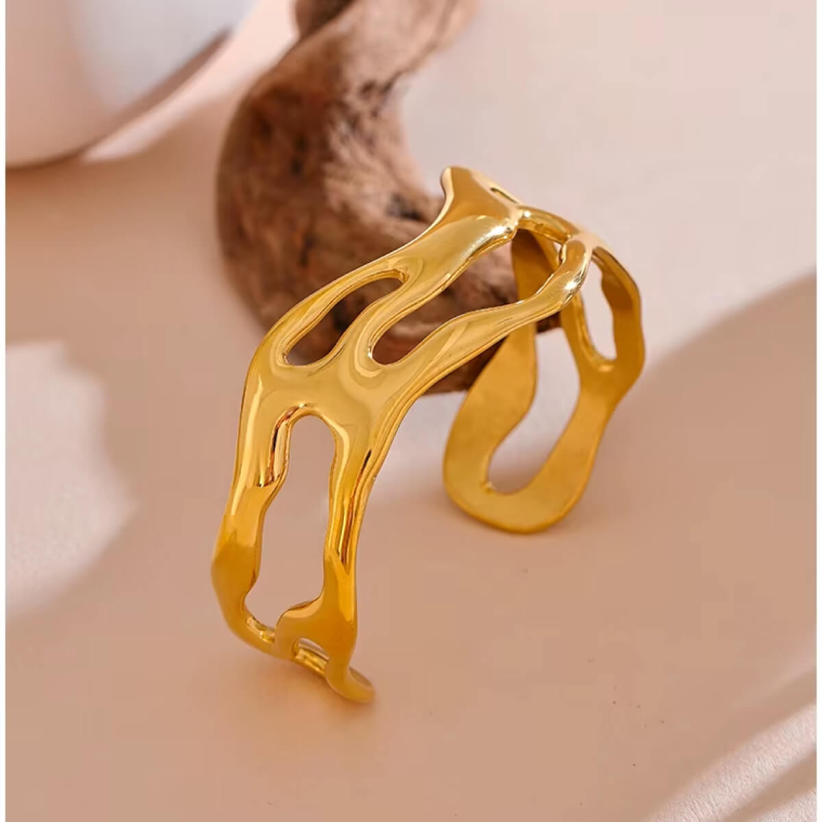 Open Cut-Out Cuff Bracelet gold | MILK MONEY milkmoney.co | cute bracelets. cool bracelets. beach bracelets. bracelet packs. cute cheap bracelets. cute simple bracelets. cute bracelets with beads. cute women's bracelets.