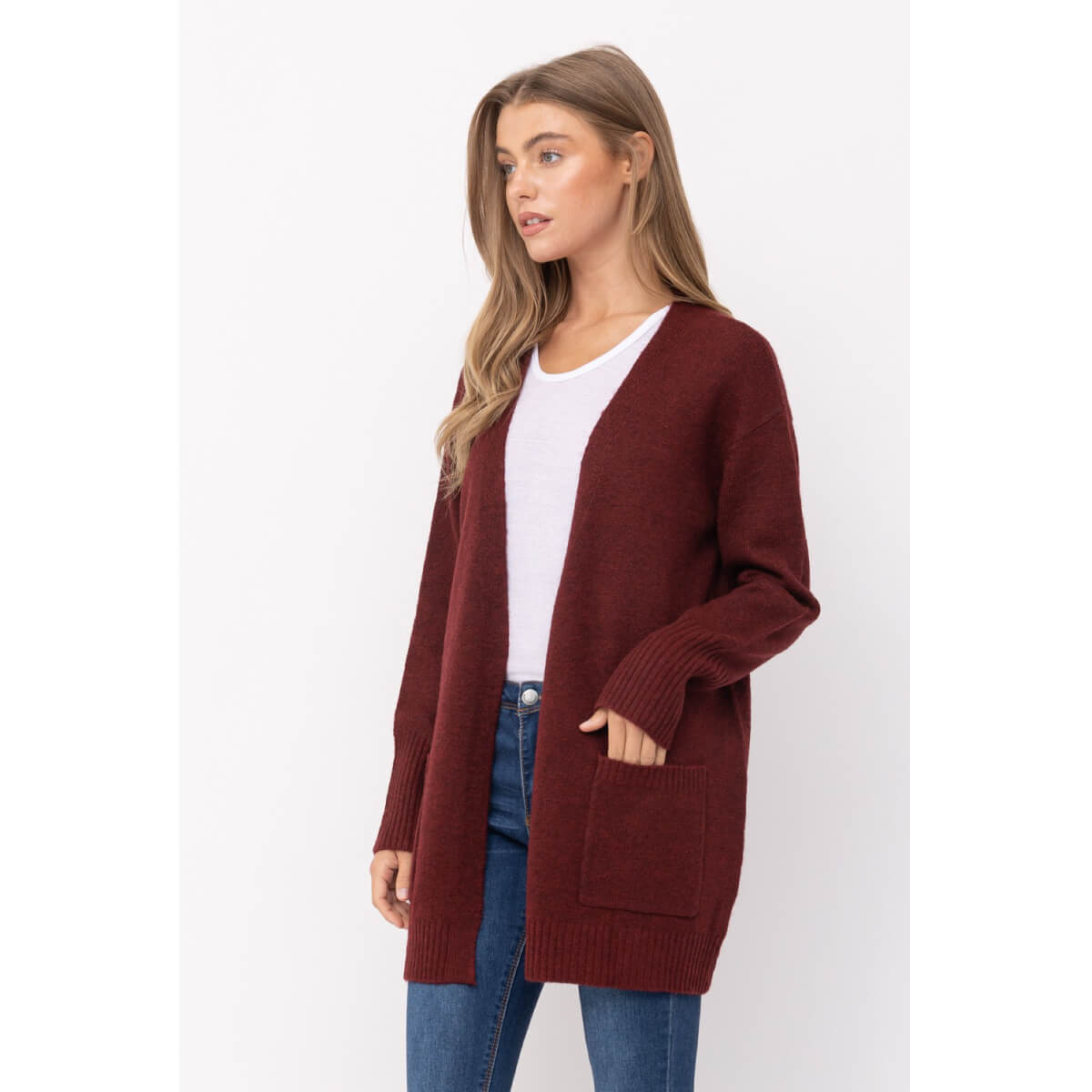 Open Front Long Cardigan