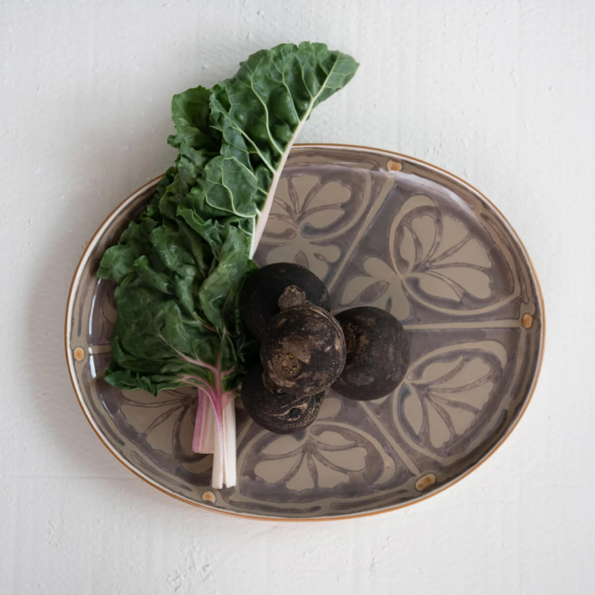 Oval Hand-Painted Stoneware Platter front | MILK MONEY milkmoney.co | Home decor online, Modern home decor, Luxury home furnishings, Best home decor, Home accessories for sale, Living room furniture sets, Kitchen decor ideas, Wall art for home, Bathroom accessories, Vintage home decor, Minimalist home decor