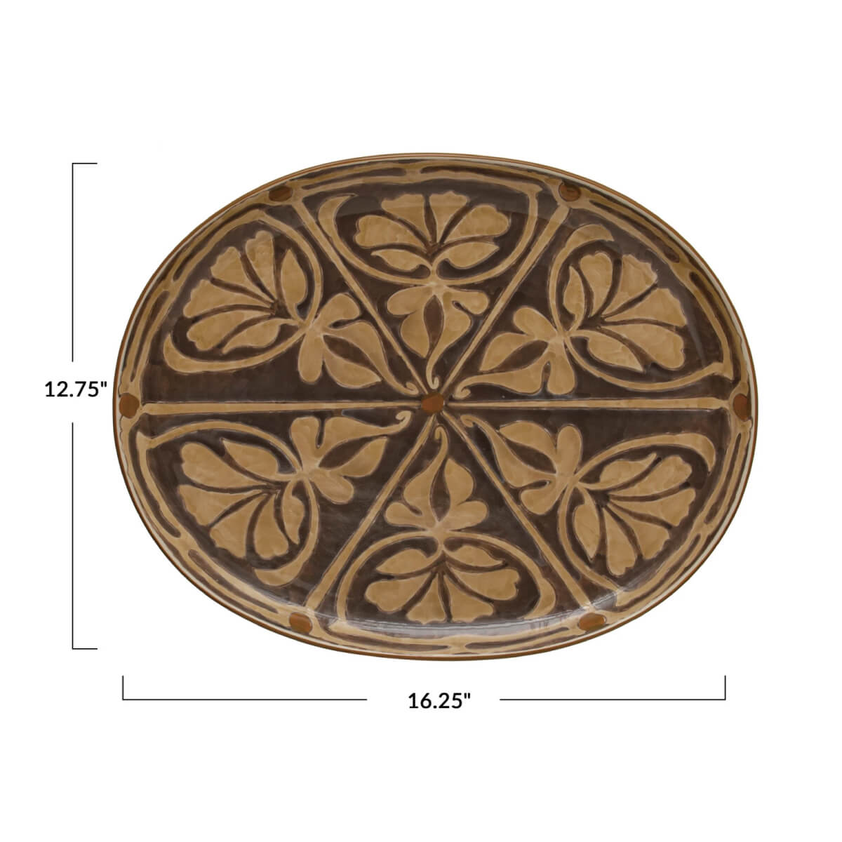 Oval Hand-Painted Stoneware Platter front | MILK MONEY milkmoney.co | Home decor online, Modern home decor, Luxury home furnishings, Best home decor, Home accessories for sale, Living room furniture sets, Kitchen decor ideas, Wall art for home, Bathroom accessories, Vintage home decor, Minimalist home decor