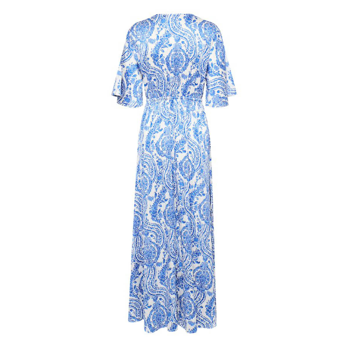 Paisley Print Maxi Dress blue back | MILK MONEY milkmoney.co | cute clothes for women. womens online clothing. trendy online clothing stores. womens casual clothing online. trendy clothes online. trendy women's clothing online. ladies online clothing stores. trendy women's clothing stores. cute female clothes.