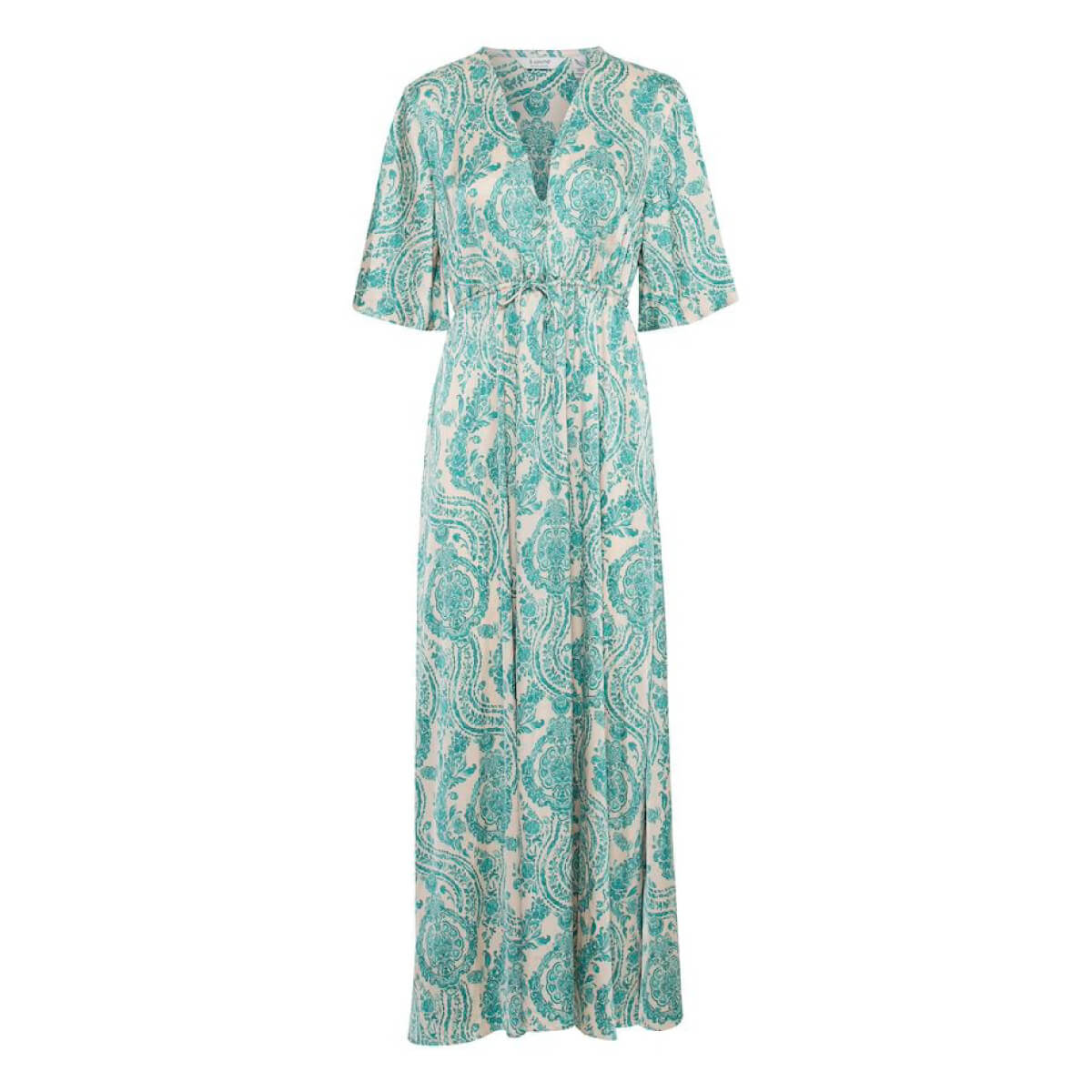 Paisley Print Maxi Dress green front | MILK MONEY milkmoney.co | cute clothes for women. womens online clothing. trendy online clothing stores. womens casual clothing online. trendy clothes online. trendy women's clothing online. ladies online clothing stores. trendy women's clothing stores. cute female clothes.