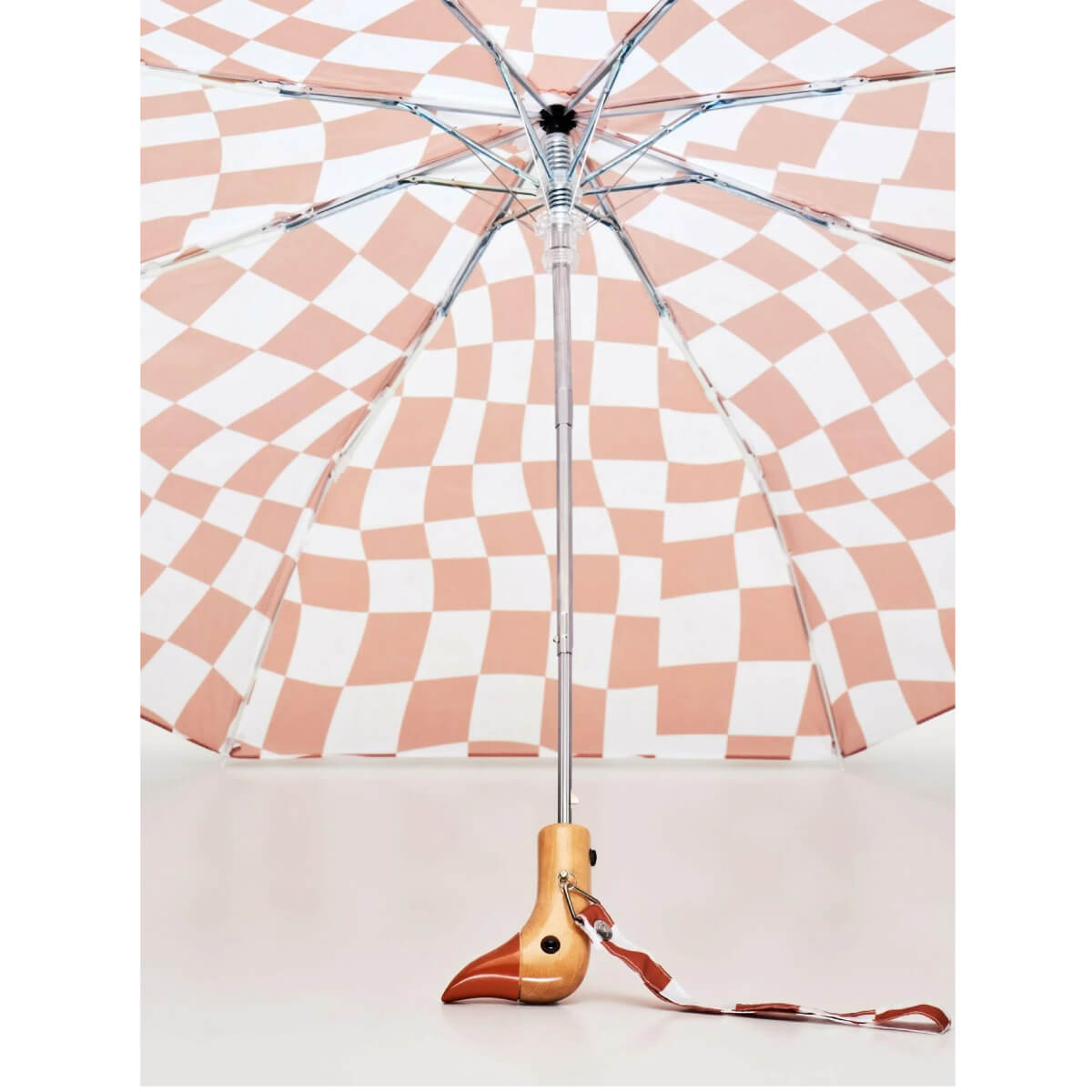 Peanut Butter Checkers Duckhead Umbrella brown | MILK MONEY milkmoney.co | white elephant gift ideas, gift, mother's day gift ideas, white elephant gift, gift shops near me, cute umbrella, women's umbrella