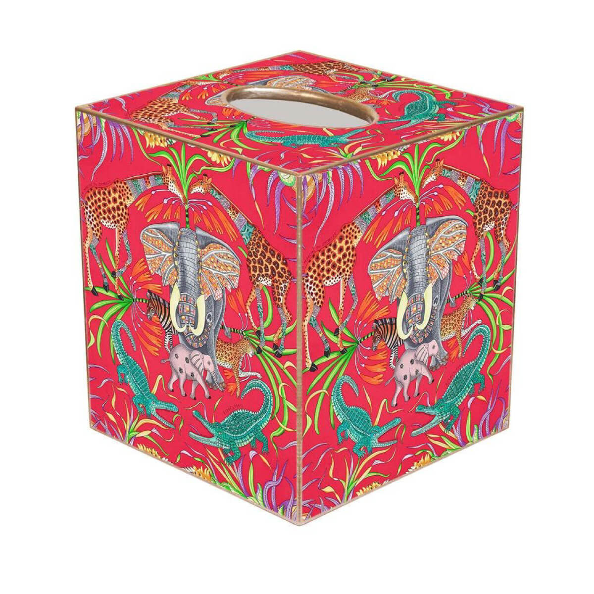 Pink Jungle Paper Mache Tissue Box Cover front | MILK MONEY milkmoney.co | Home decor online, Modern home decor, Luxury home furnishings, Best home decor, Home accessories for sale, Living room furniture sets, Kitchen decor ideas, Wall art for home, Bathroom accessories, Vintage home decor, Minimalist home decor
