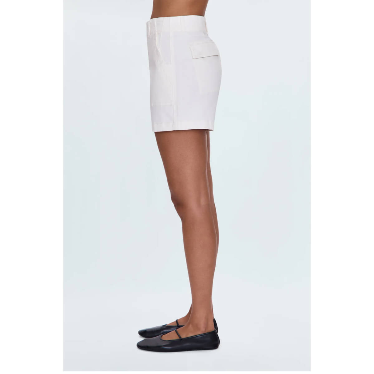 Pistola Marissa High Rise Utility Short white side | MILK MONEY milkmoney.co | cute clothes for women. womens online clothing. trendy online clothing stores. womens casual clothing online. trendy clothes online. trendy women's clothing online. ladies online clothing stores. trendy women's clothing stores. cute female clothes.