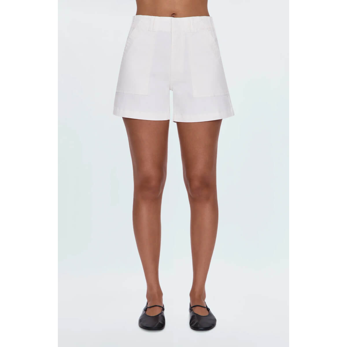 Pistola Marissa High Rise Utility Short white front | MILK MONEY milkmoney.co | cute clothes for women. womens online clothing. trendy online clothing stores. womens casual clothing online. trendy clothes online. trendy women's clothing online. ladies online clothing stores. trendy women's clothing stores. cute female clothes.