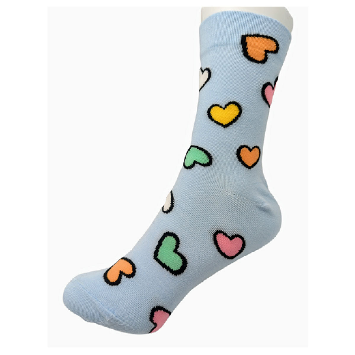 Pop Art Hearts Half Crew Socks