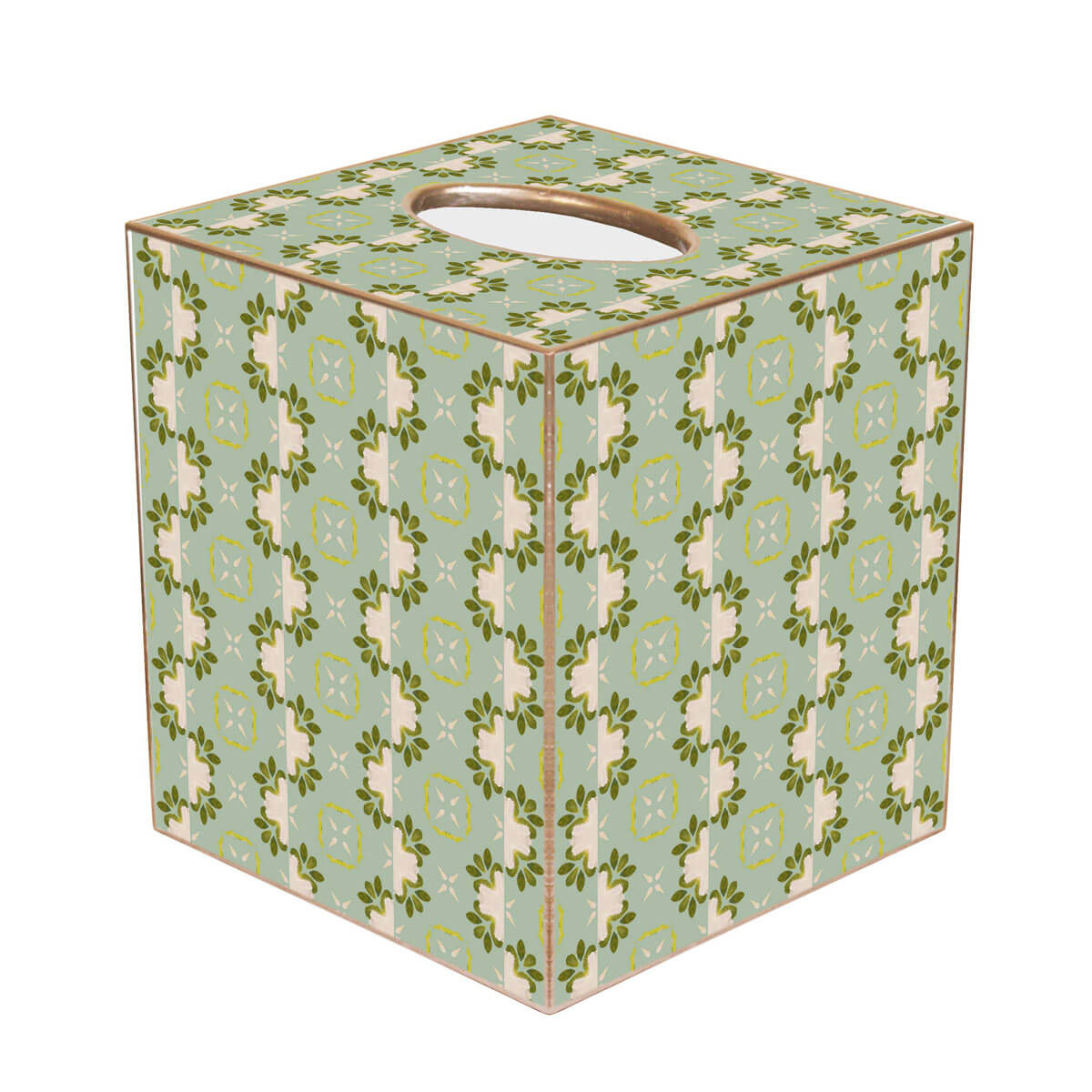 Primrose Blue by Laura Park Paper Mache Tissue Box Cover green front | MILK MONEY milkmoney.co | Home decor online, Modern home decor, Luxury home furnishings, Best home decor, Home accessories for sale, Living room furniture sets, Kitchen decor ideas, Wall art for home, Bathroom accessories, Vintage home decor, Minimalist home decor