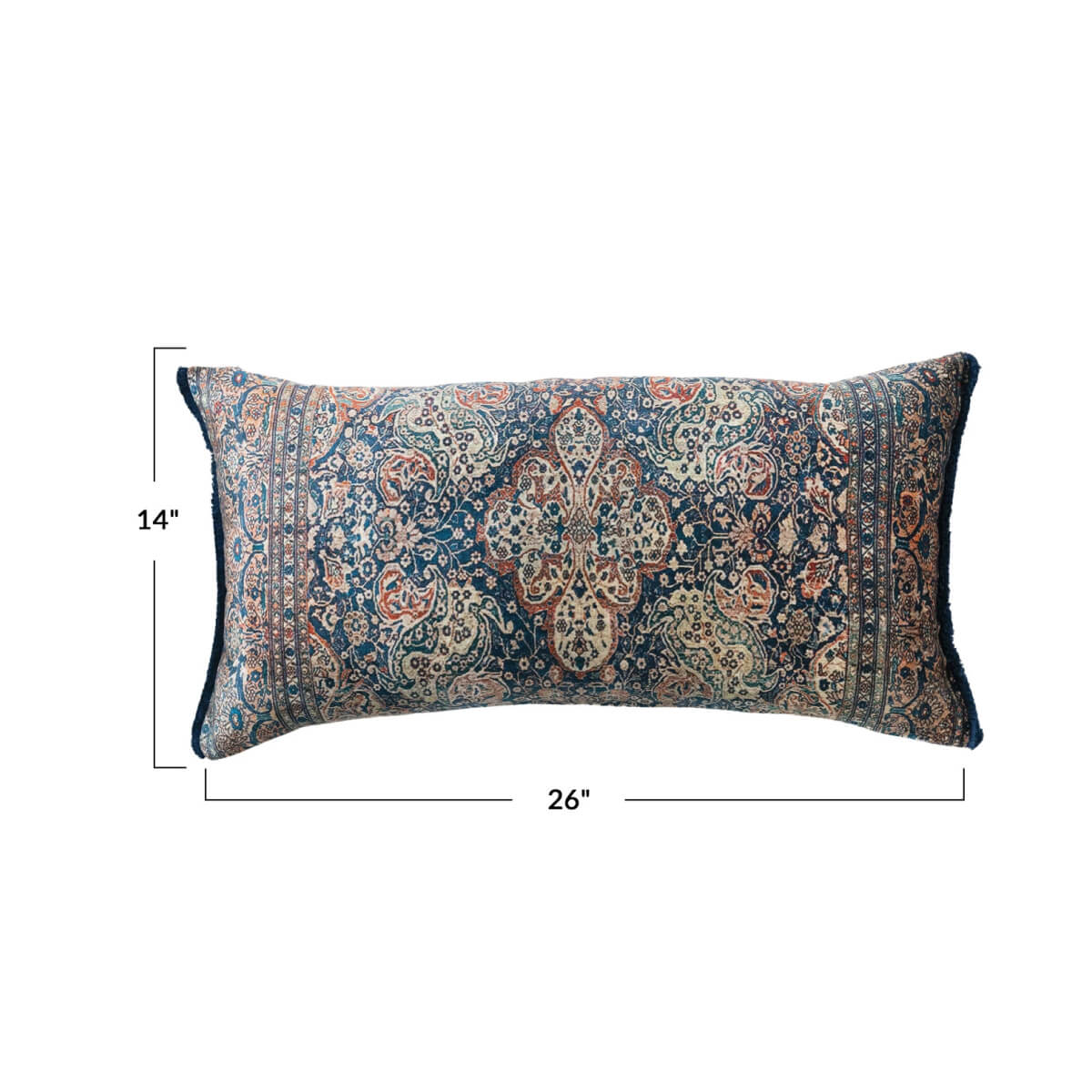 Printed Velvet Lumbar Pillow w/ Fringe front blue | MILK MONEY milkmoney.co | Home decor online, Modern home decor, Luxury home furnishings, Best home decor, Home accessories for sale, Living room furniture sets, Kitchen decor ideas, Wall art for home, Bathroom accessories, Vintage home decor, Minimalist home decor