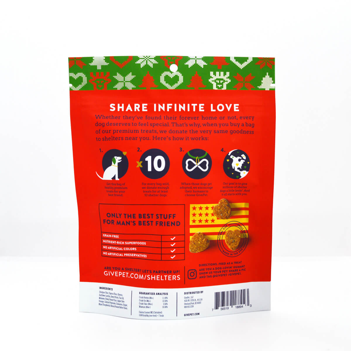 Pugly Sweater Party Holiday Dog Treats