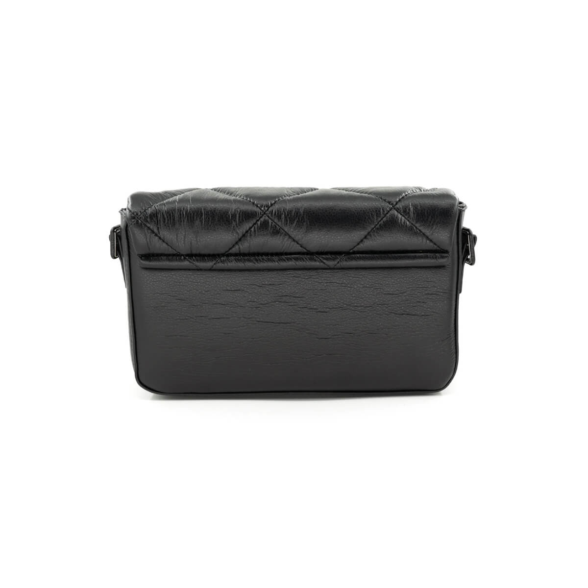 Quilted Faux Leather Flap Shoulder Bag black back | MILK MONEY milkmoney.co | women's accessories. cute accessories. trendy accessories. cute accessories for girls. ladies accessories. women's fashion accessories.
