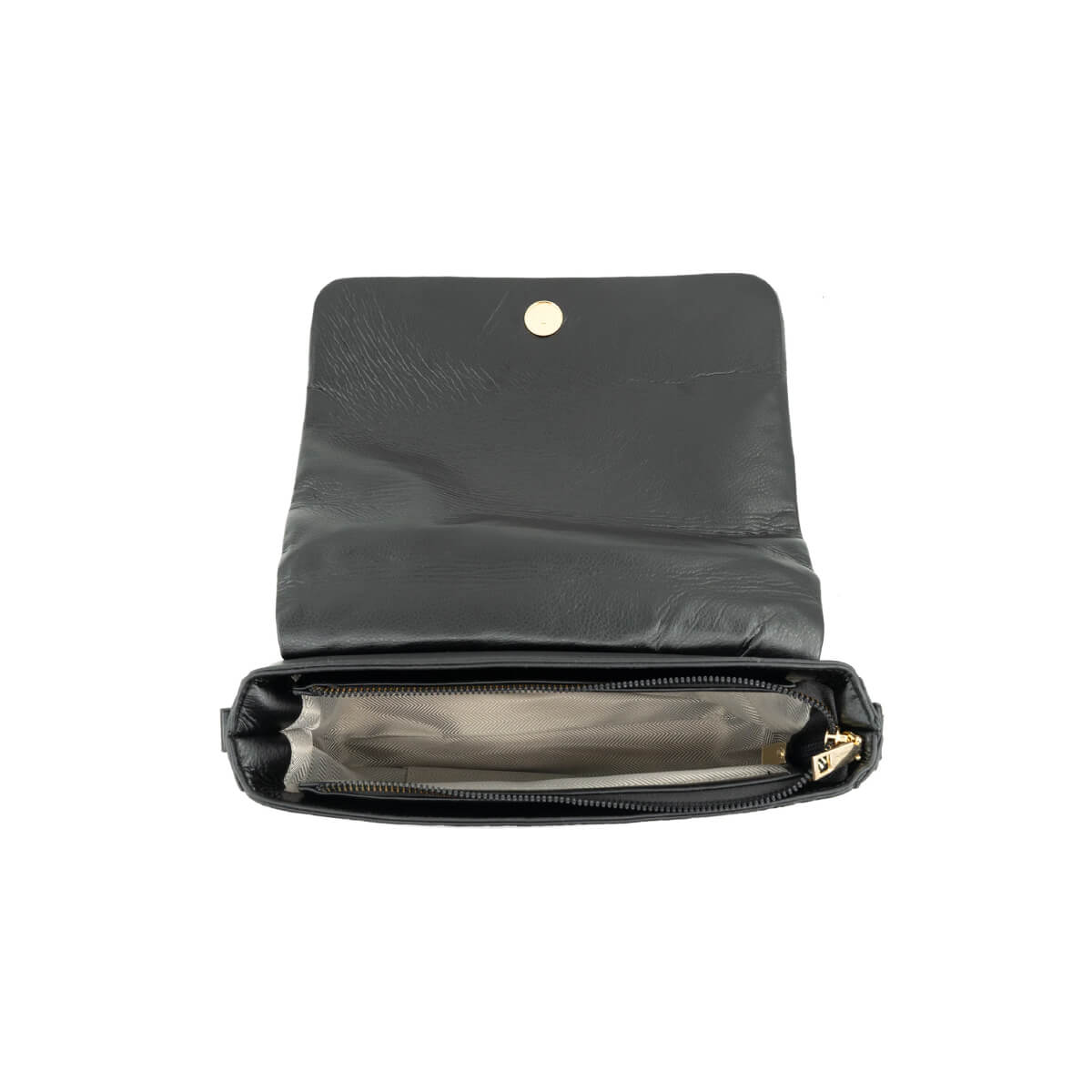 Quilted Faux Leather Flap Shoulder Bag black inside | MILK MONEY milkmoney.co | women's accessories. cute accessories. trendy accessories. cute accessories for girls. ladies accessories. women's fashion accessories.